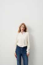 Mlamar Made in Italy vest ecru woman