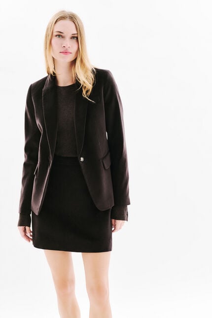 Aurora blazer chocolate brown woman