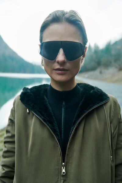 Manteau gbeluga vert clair femme