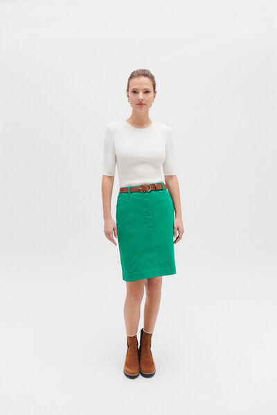 Jupe lazuna b vert emeraude femme