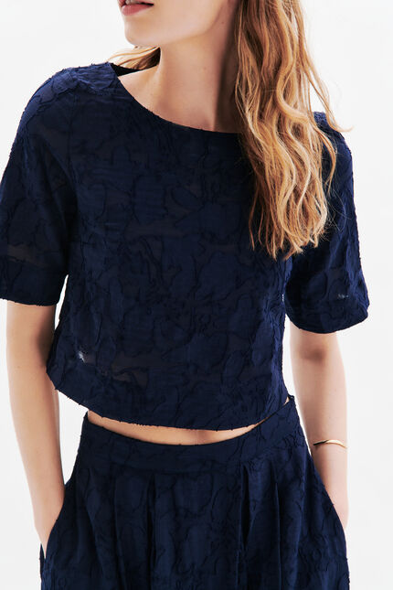 Blouse Cynthia2 bleu marine femme
