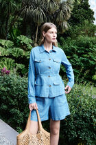 Grace5 jacket sky blue woman