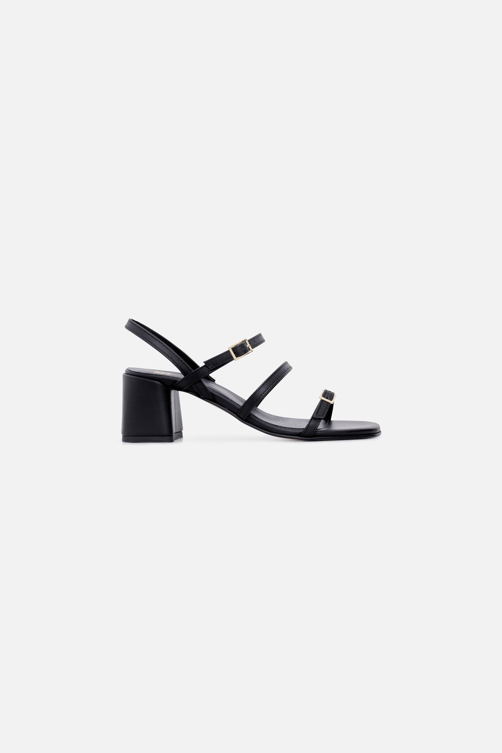 Chaussures Elodie en cuir naturel noir femme