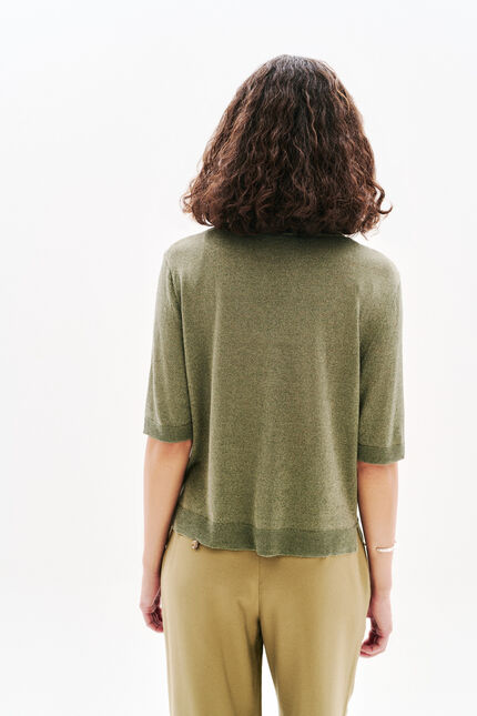 Pull Milly vert kaki femme