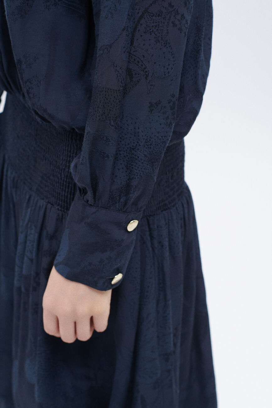 recile dress navy blue woman