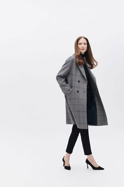 Manteau galopino bleu electrique femme