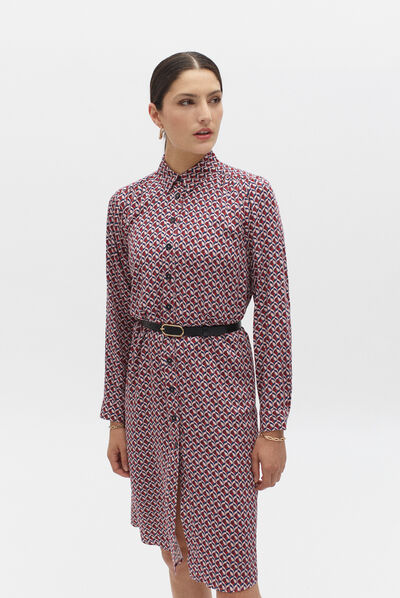 robe pastel red rouge femme