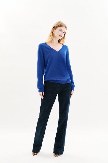 maglione marianne2 100% cachemire elektroblau donna