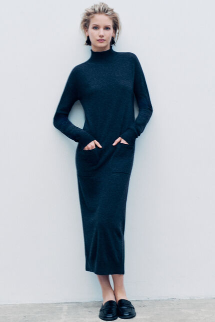 Jurk Rnora made in Italy donkergrijs vrouw