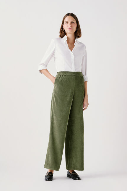 Pantalon Peinture5 vert kaki femme