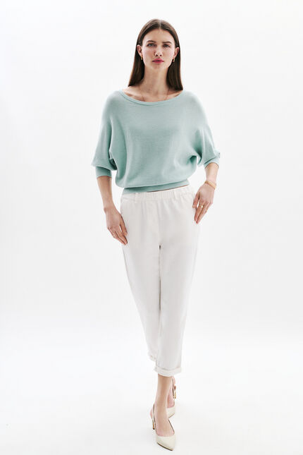Pantalon pnoor blanc femme
