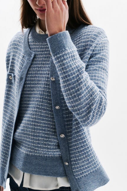 Mleonie waistcoat baby blue denim woman