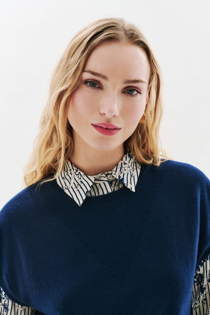 Trui Mathilde marineblauw vrouw