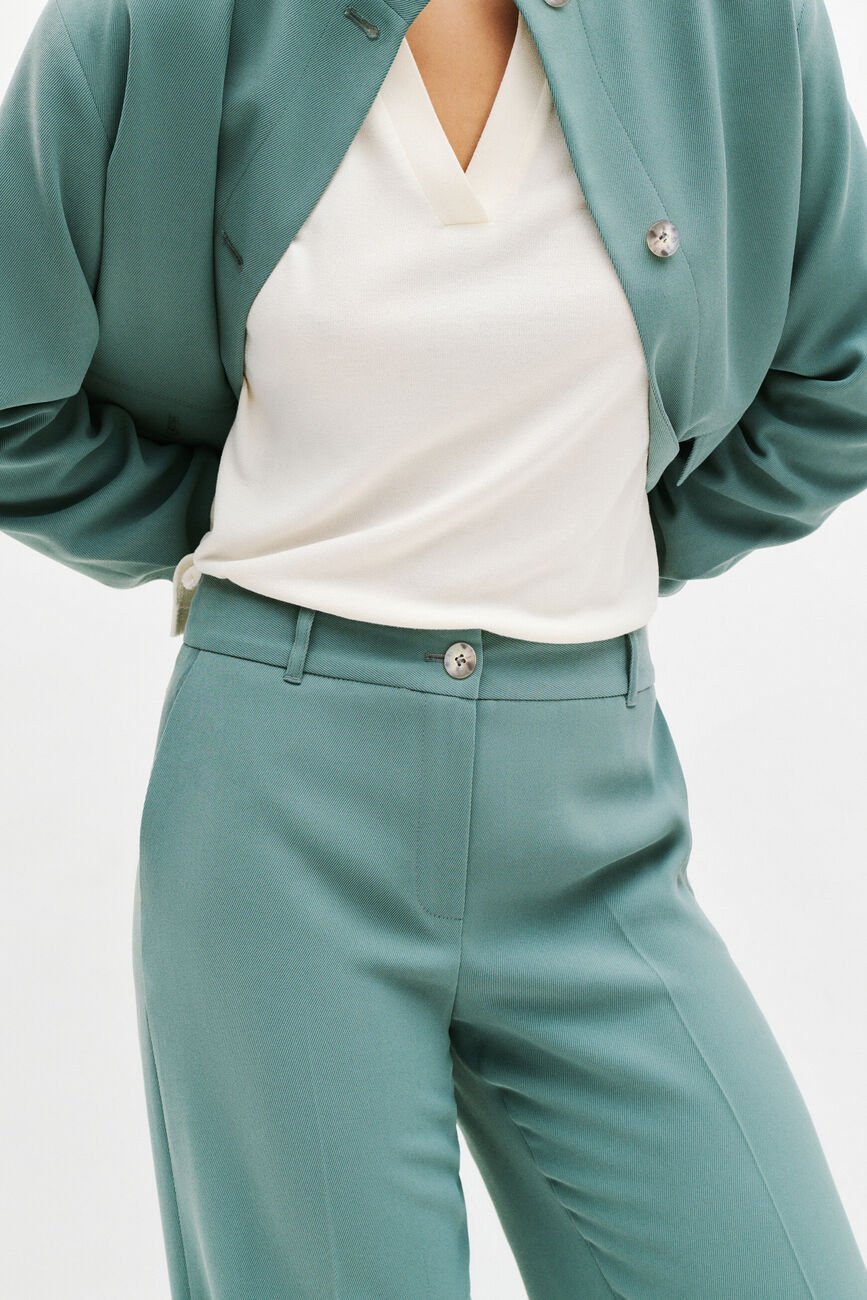 Pantalon Pveronique vert pastel femme