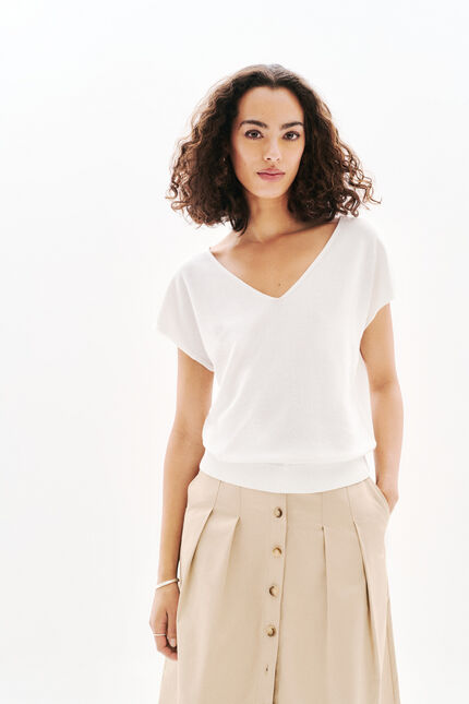Pull Milania blanc femme