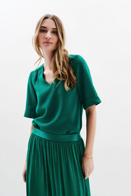 Blouse Cnoe vert foncé femme