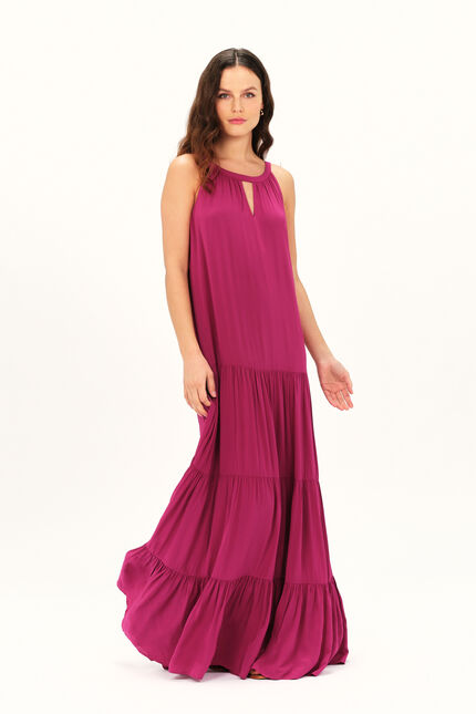 Robe ranissa rose framboise femme