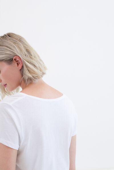 t-shirt janice toutes à l'école blanc femme