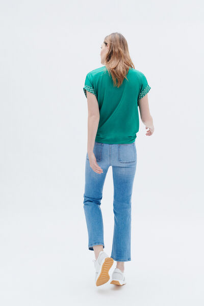 T-shirt tama vert menthe femme