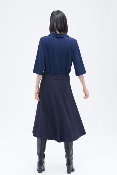 Jupe james bleu marine femme