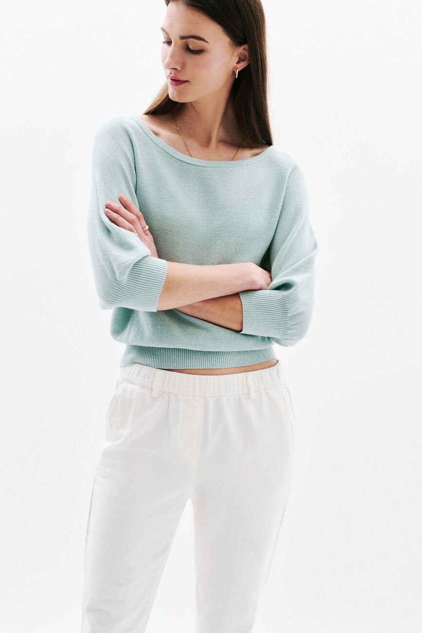 Pull joan oversize vert menthe femme