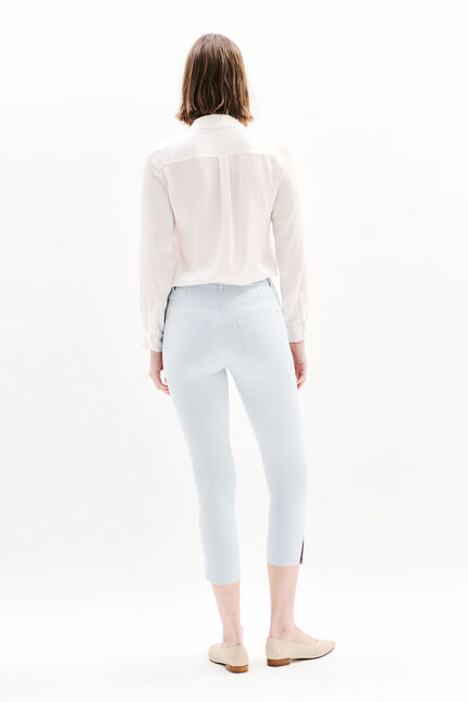 pantacourt mason bleu ciel femme
