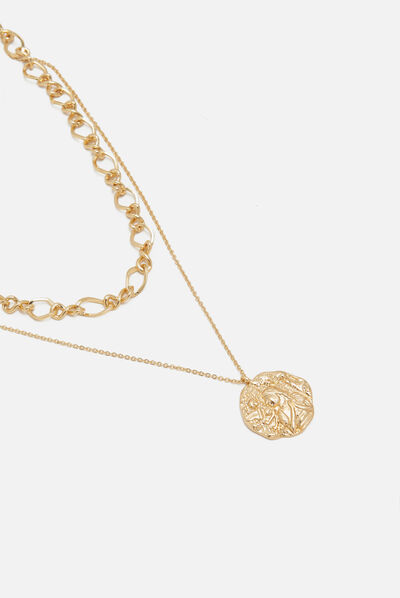 Collier fiona couleur or femme