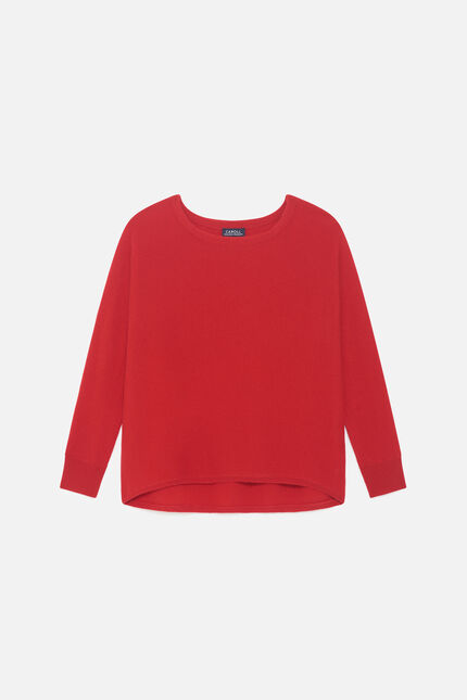 Pull mamelia 100 % cachemire rouge femme