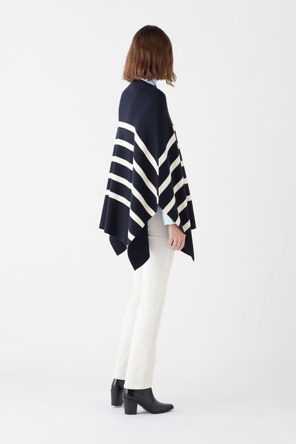 Helvirane poncho navy blue woman