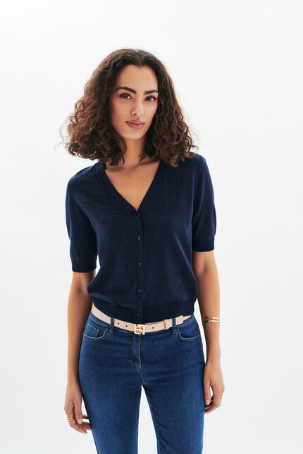 Pull Mirella bleu marine femme
