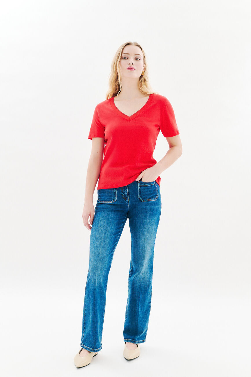 tshirt jin rouge femme