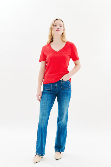 tshirt jin rouge femme