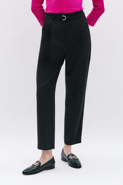 Pantalon Pompon noir femme