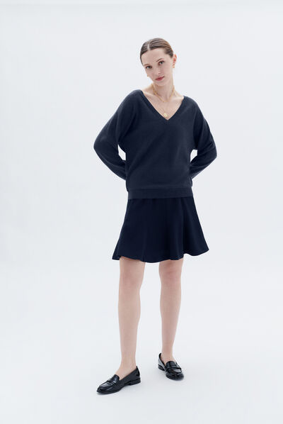 Pull malwen bleu marine femme