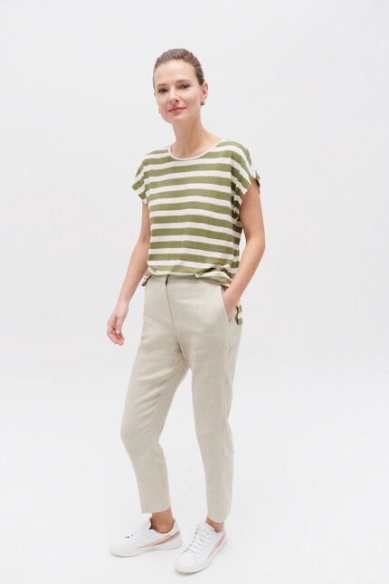 pantalon allan beige femme