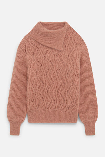 Pull mericalu rose pastel femme