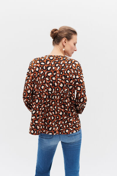 T-shirt/blouse Carla ecru vrouw
