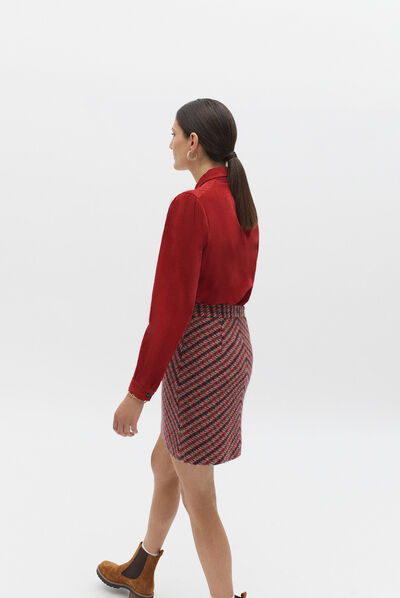 chemisier tokyo rouge femme