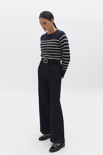 pull fabian bleu marine femme