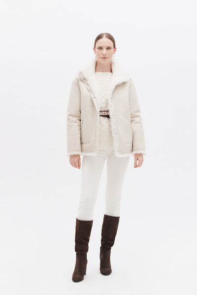 Manteau goupil ecru femme