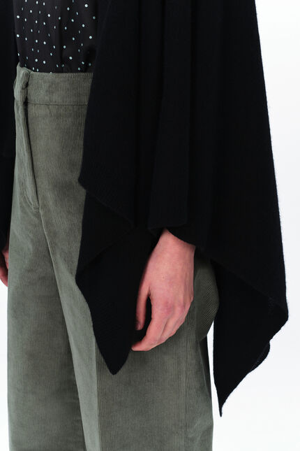 Poncho hera 100% cachemire noir femme