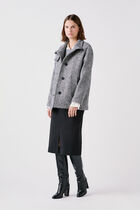 Gomain coat black woman