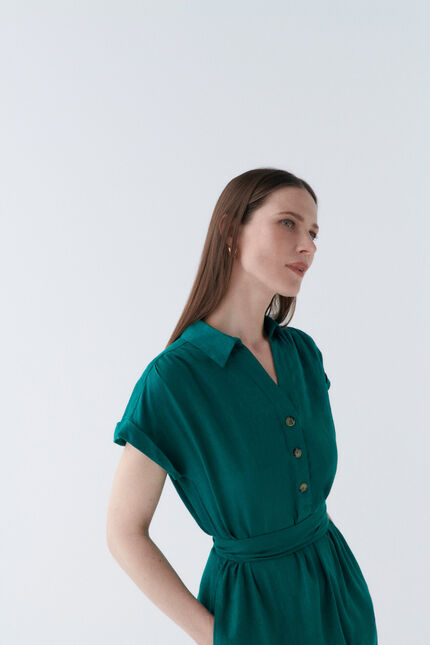 Robe kellya vert emeraude femme