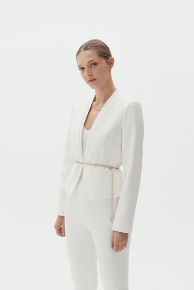 blazer clarissa ecru femme