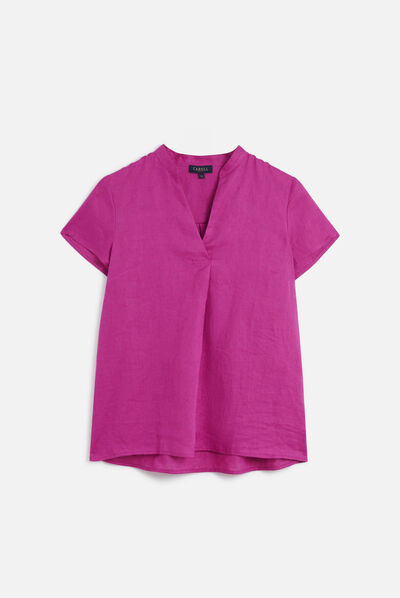 Blusa Kat 100% linho violeta mulher