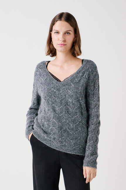 Pull mstanley gris fonce femme