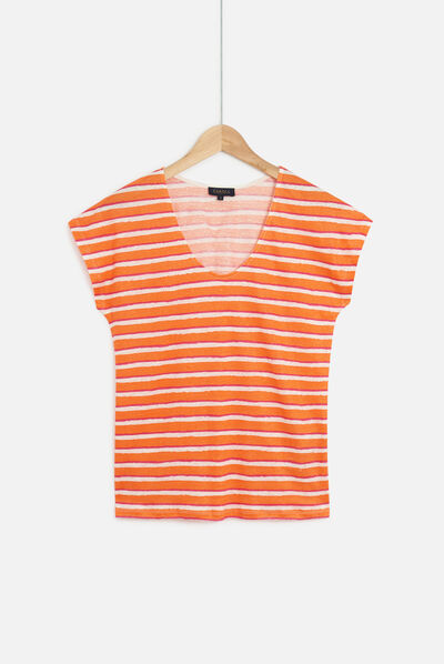 t-shirt murina orange femme