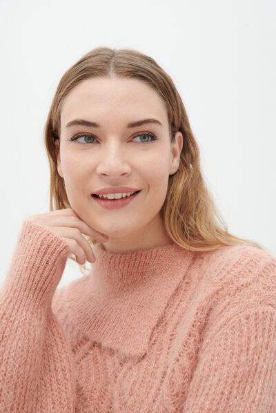 Pull mericalu rose pastel femme