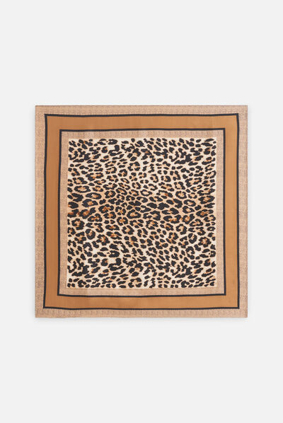 Foulard beast camel femme