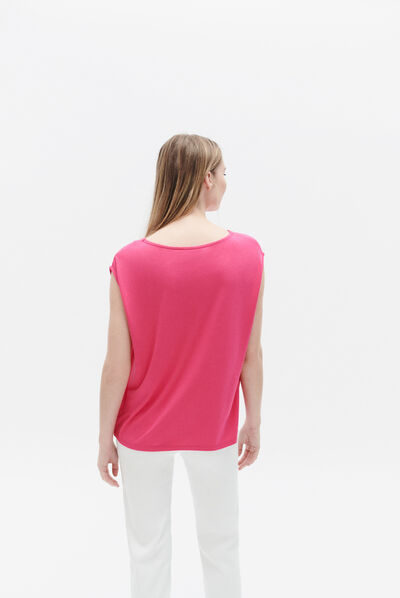 t-shirt osiris b rose fushia femme